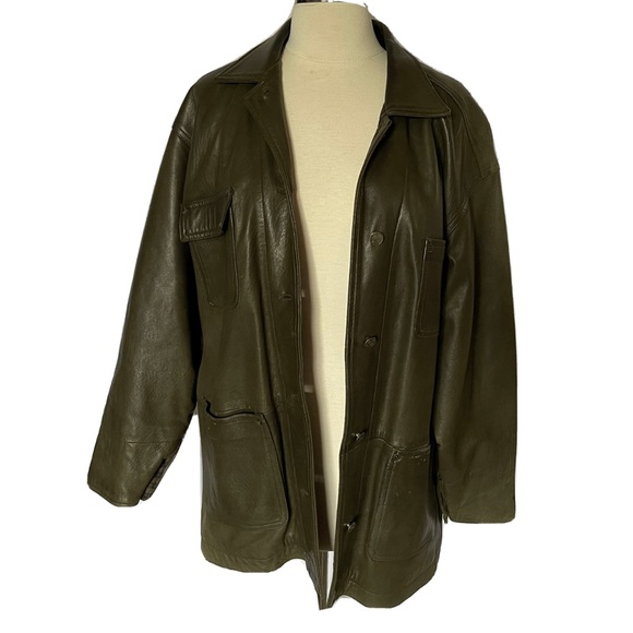 M. Julian B. free Soft Calf Leather Green Jacket